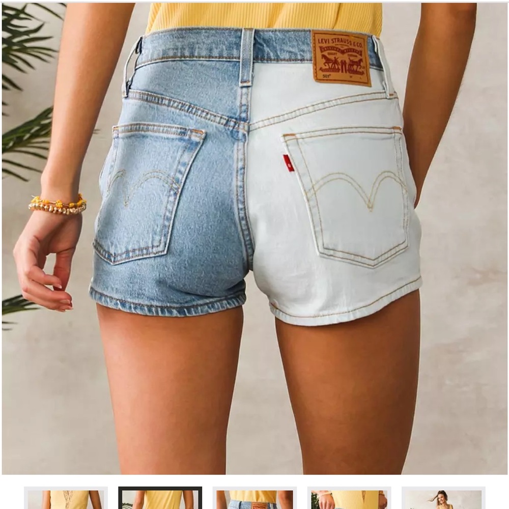 NWT Levi's 501 two tone denim shorts. Size 27 - Picture 8 of 8